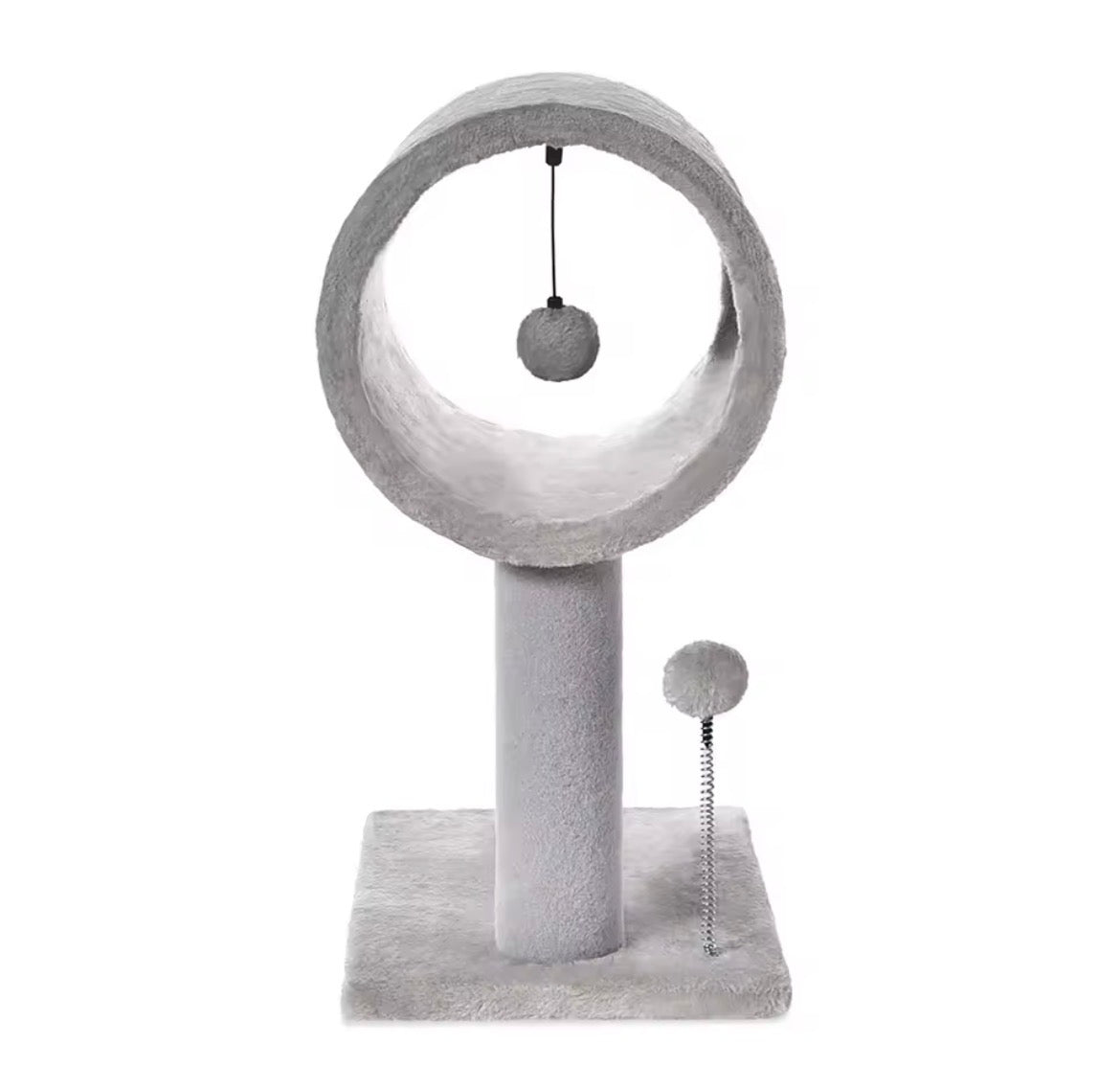 Modern Plush Cat Tree – Tunnel & Scratching Tower